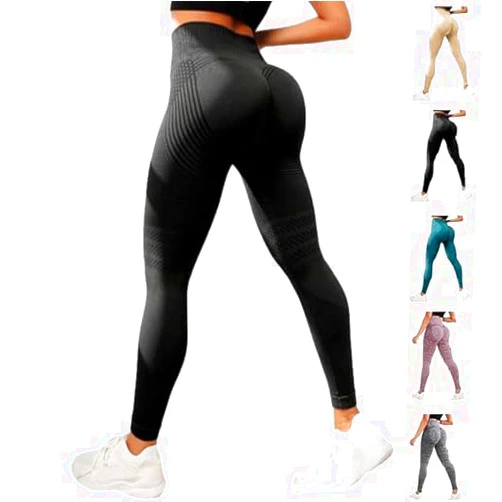 Kuqcco Cellulite Leggings, Anti Cellulite Leggings, High Waisted Butt Lifting Tummy Training for Gym Workout