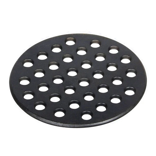 KAMaster 9 Inches BBQ High Heat Cast Iron Charcoal Fire Grate Fits for Large Kamado Grill Green Egg fire Grate and kamado Joe Grill Parts Charcoal Grate Replacement Accessories-9'' LFGC