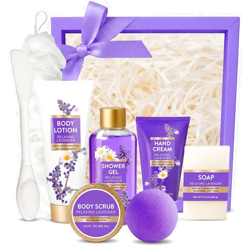 SPA LUXETIQUE WORLD Spa Luxetique Gifts for Women Relaxing Lavender Gift for Womens 8pcs Spa Gift for Women Bath and Body Works Gift Set Birthday Gift for Womens Mom Grandma Mothers Day Gifts