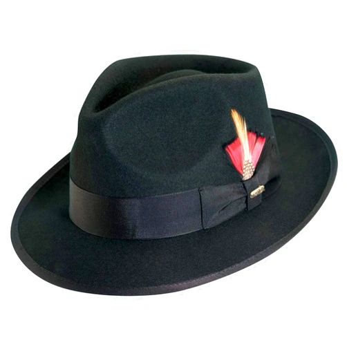 Scala Classico Men's Wool Felt Snap Brim Fedora