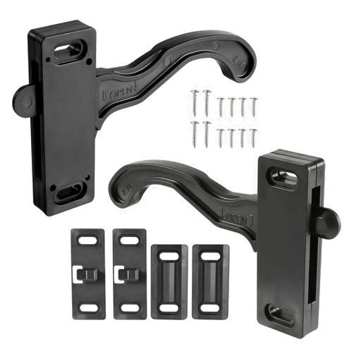Huazu RV Screen Door Latch - 2 Pack Right-Handed Handle for Camper, Motorhome, Travel Trailer - Enhanced Security Upgrade