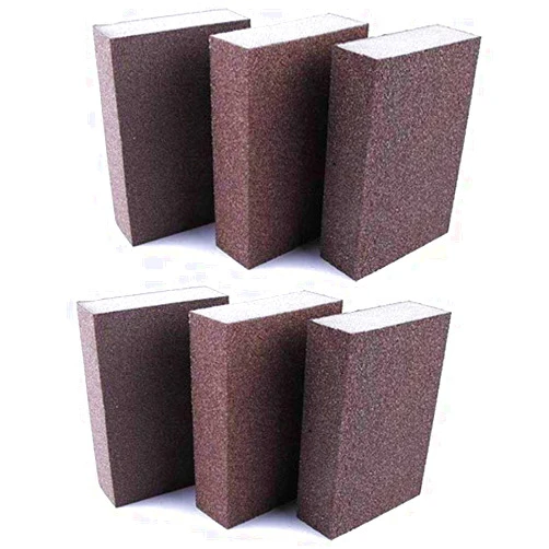 Lheng 220 Grit Wet Dry Sanding Sponge Buffing Diamond Polishing Pads Hand Sanding Tool 6pcs