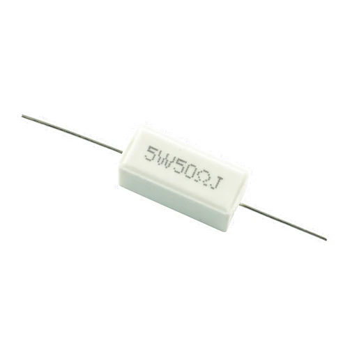 TAODAN Cement Resistor TAODAN 10PCS 5W Horizontal 50 ohm 5% Ceramic Wirewound Resistors Power Resistor