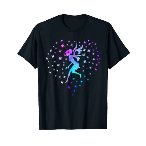 FANTASY FAIRY Fairies Apparel Co Fairy Heart Stars Vintage Love Fairies Fantasy Women Girls T-Shirt