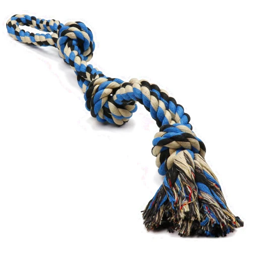 Pacific Pups Products XL Dog Rope Toy for Aggressive Chewers - Dog Toy, Benefits Non-Profit Dog Rescue, Large Dog Toys, Durable Dog Toys for Aggressive Chewers, Nearly Indestructible Dog Toys for Aggressive Chewers, Blue