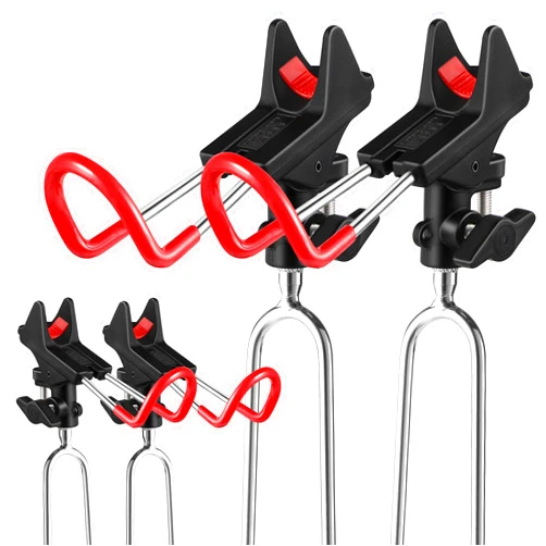 PLUSINNO Fishing Rod Holders for Bank Fishing - Upgraded Fishing Pole Holders for Ground, Beach, 360 Degree Adjustable Fishing Pole Stand Equipment, Gift for Men Father’s Day, Birthday Day