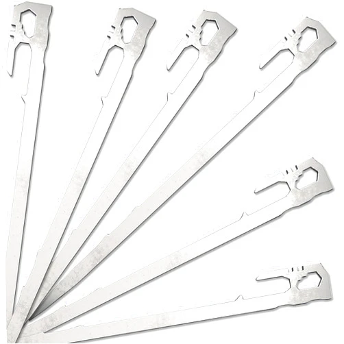 AOSILEY Camping Tent Stakes - Heavy Duty Tent Pegs Outdoor, Metal Tarp Spikes and Inflatable Tent Pole Pins 6 Pack