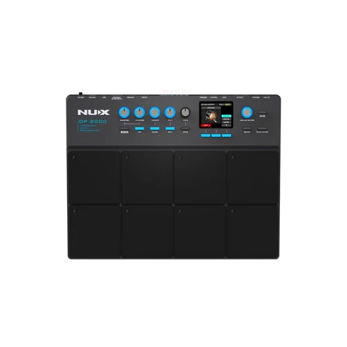 NUX DP-2000 8-Velocity Sensitive Independent Strike Percussion Pad with LED Lights, UI Interactive Interface, Six On-Board Effects, and Wavimport Function