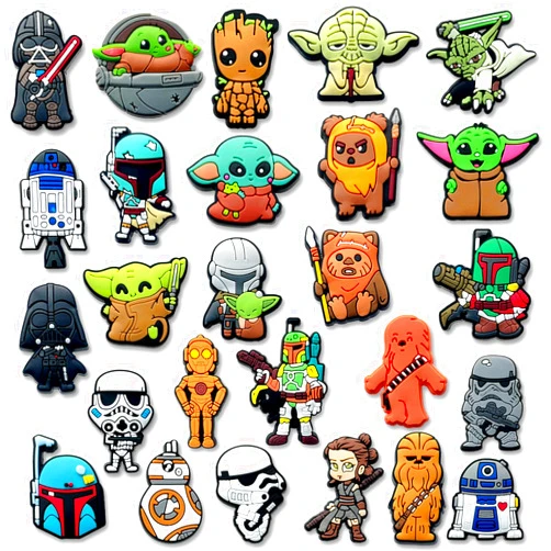 Tashrasia Cartoon Hero Shoe Charms for Croc Clogs Sandals Bracelet Wristband Slippers, Cute Shoe Decoration Charms for Party Favor