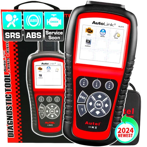 Autel AutoLink AL619 OBD2 Scanner, ABS SRS Airbag Warning Light Scan Tool, Turn Off Check Engine Light Car Diagnostic Tool, 10 OBDII Test Modes, Live Data, Freeze Frame, 2024 Upgraded of ML619 AL519