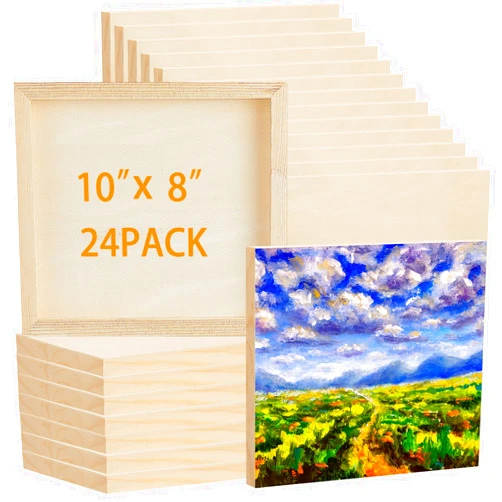 Barydat 24 Pcs Wood Panels for Painting 10