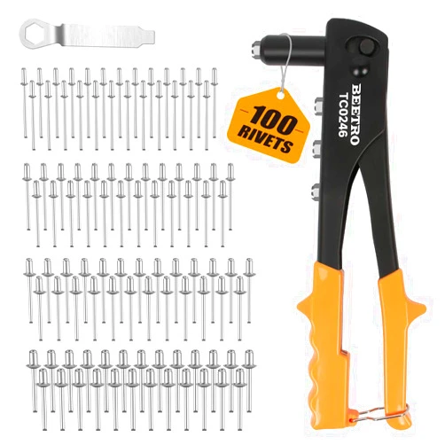 BEETRO Heavy Duty Hand Riveter, Rivet Gun, 3/32
