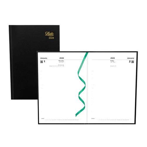 Letts of London® 2026 Standard Daily Planner, 12 Months, January to December, Day-Per-Page, A5 Size, 8.25