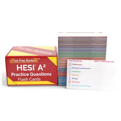 Test Prep Books HESI A2 Practice Question Study Cards 2025-2026: HESI Exam Review for The HESI Admission Assessment [Full Color Cards]