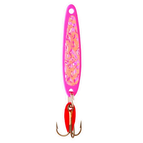 Bay De Noc 3PINKICE 1-1/2-Inch Swedish Pimple Jig, 1/5-Ounce, Crushed Ice/Pink Ice