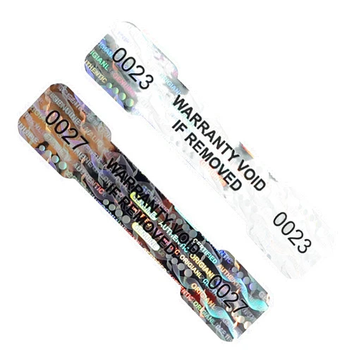 Dragon Chewer 100 Premium Security Tamper Evident Void Dogbone Hologram Labels/Stickers w/ Unique Sequential Serial Numbering and Bar Code