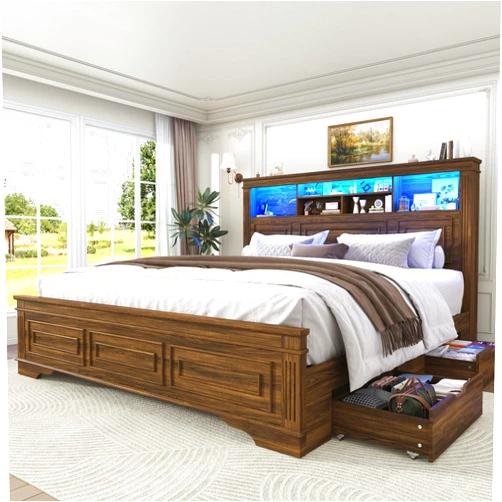 St.Mandyu King Size Bed Frame with 51