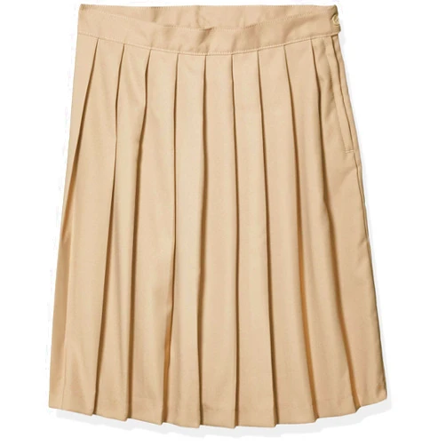 French Toast Women's Pleated Skirt, Khaki, 9