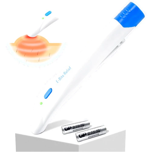 E-BiteRelief Bug Bite Itch Relief Pen, 2 Levels Temp Control, Fast Heat Treatment After Bite/Sting, Natural Electronic Tool for Itching and Swelling, Chemical Free, Perfect for Camping, Travel, Hiking