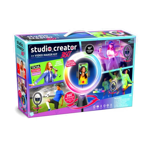 Canal Toys Studio Creator 360 Video Maker Kit, Green Screen and Tripod, Face and Motion Tracker, 10