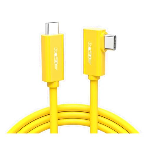 GeoHN.G Fiber Optic USB C Tethering Cable 30FT, Right Angle 10Gbps Bidirectional Data Transmission VR Cable with PD 60W, USB 3.2 GEN 2 Link Cord for VR/Camera/Computer/Sony/Canon/Nikon/MacBook