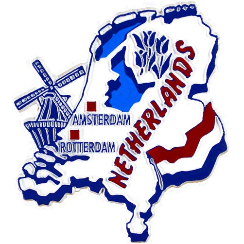 Flagline Netherlands - Country Magnet