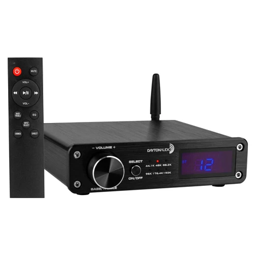 Dayton Audio DTA-PRO 100W Class D Bluetooth Amplifier with USB DAC IR Remote and Sub Output