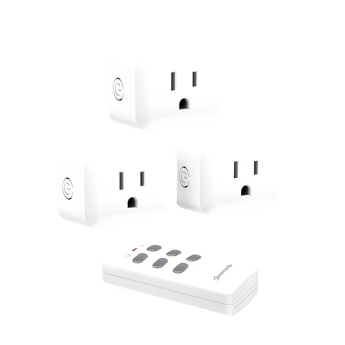 DEWENWILS Wireless Remote Control Outlet, Programmable and Expandable Electrical Outlet Switch, Wireless Remote Light Switch, 100FT Range, FCC Listed, 1 Remote and 3 Outlets