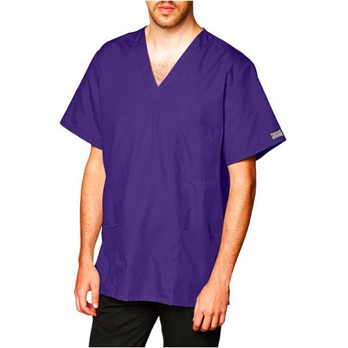 Cherokee Women and Men V-Neck Scrub Top with 3 Pockets 4876