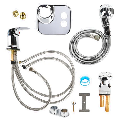 Toriexon Salon Shampoo Bowl Faucet Vacuum Breaker Kit, Faucets for Shampoo Bowls with Hose and Sprayer Replacement Part, Shampoo Sprayer, Vacuum Breaker, Hair Salon Faucet Sprayer Hose Set