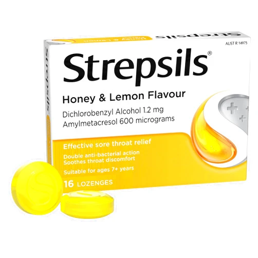 Strepsils Throat Lozenges Soothing Honey & Lemon 16 Pack