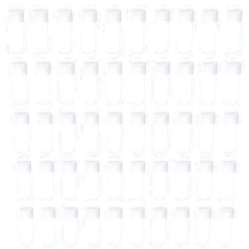 JIAKAI 5ml Plastic Test Tubes Small Bottle Vial Storage Vial Storage Container for Lab -50pcs