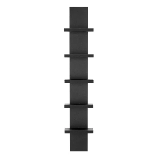 Danya B 5-Tier Laminate Wall Shelf Tower - Floating Storage for Bedroom and Living Room