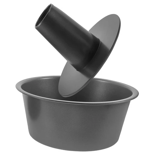 MOLUCKFU Hollow Cake Chimney Hollow Sponge Cake Tube Baking Pan Home Baking Pan for Cake Round Cake Cake Baking Tin Muffin Cake Pan Non-stick Layer Black