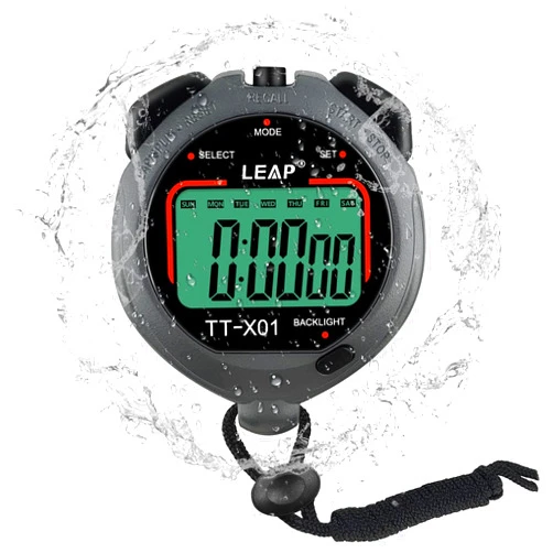 LEAP Digital Stopwatch Timer, Large Display Stop Watch with 30M Waterproof and EL Backlight Function Designed for Sport Coaches Referees Fitness Teacher and Athlete