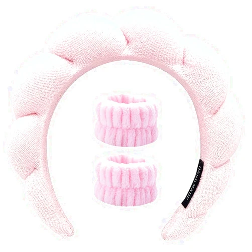 Shoprox Spa Headband, Head Bands for Women's Hair-Sponge & Terry Cloth Headband, Headband for Washing Face, Skincare Headbands Everytype of Head