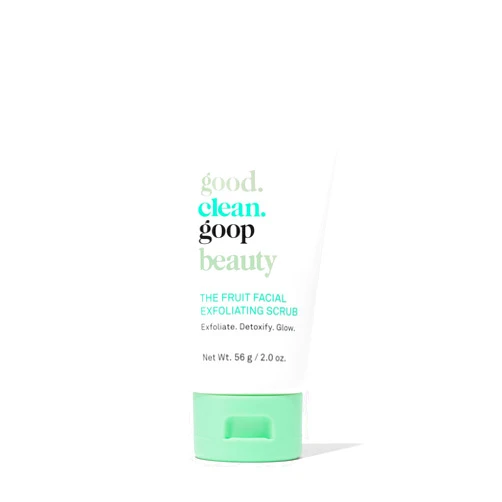 good.clean.goop beauty The Fruit Facial Exfoliating Scrub | Gentle Face Exfoliator to Smooth Skin Texture | AHA Glycolic Acid, Grape Seed Exfoliant & Chia Seed Oil | Cruelty Free | 2 fl oz