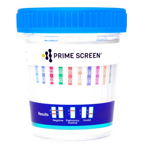 Prime Screen-12 Panel Multi Drug Urine Test Compact Cup (THC 50, AMP,BAR,BUP,BZO,COC,mAMP/MET,MDMA,MOP/OPI,MTD,OXY,PCP) C-Cup-[1 Pack]