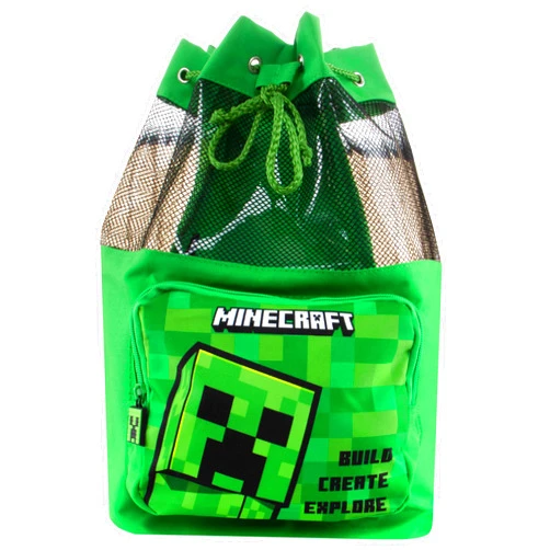 Minecraft Swimming Bag | Creeper Boys Swim Bag | Children’s Swimming Bag | One Size Green