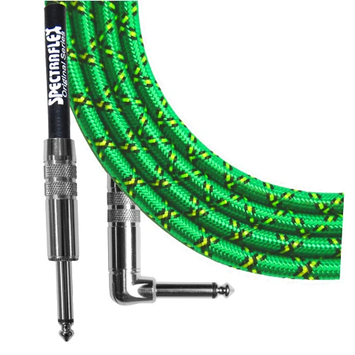 Spectraflex Original Series Right Angle Instrument Cable, 14 Foot, Green