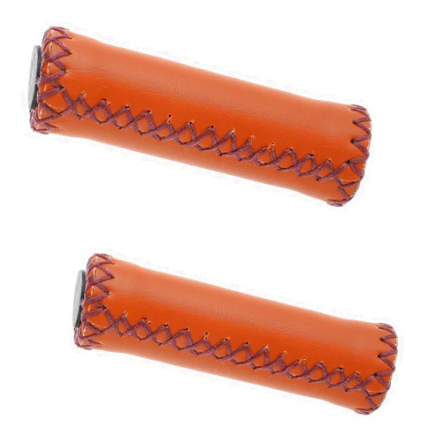 Sliverdew Bike Bicycle Comfort Handlebar Grips Brown Beach Bike Soft Synthetic Leather Handlebar Cover Grips Bar Vinyl Leather Grips Fits Most (7/8