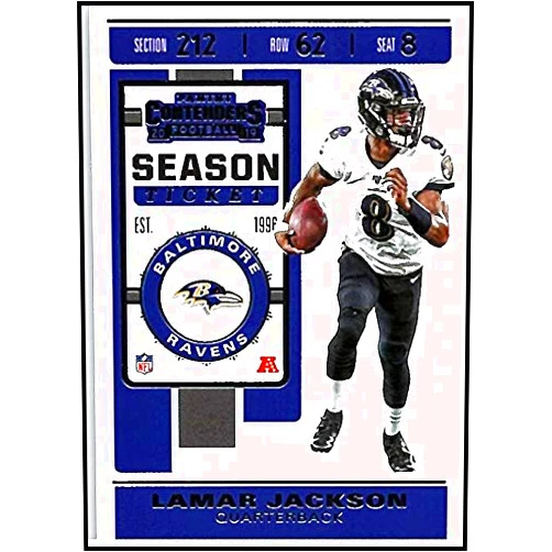 Contenders 2019 CONTENDERS SEASON TICKET #15 LAMAR JACKSON RAVENS FOOTBALL