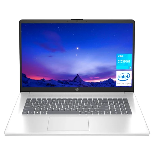 HP 17-inch Laptop, 12th Generation Intel Core i3-1215U, Intel UHD Graphics,24 GB RAM, 512 GB SSD, 17.3-inch Full HD Anti-Glare Screen, Natural Silver, Long Battery Life, Windows 11, W/GaLiMu