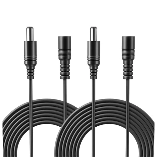 GZ-ChuanXuan 2 Pack 3M/10FT DC 12V Power Extension Cord,5.5mm x 2.1mm Male to Female Extension Power Cord for Security Camera CCTV IP,Router,LED Strip,DVRs and More Devices