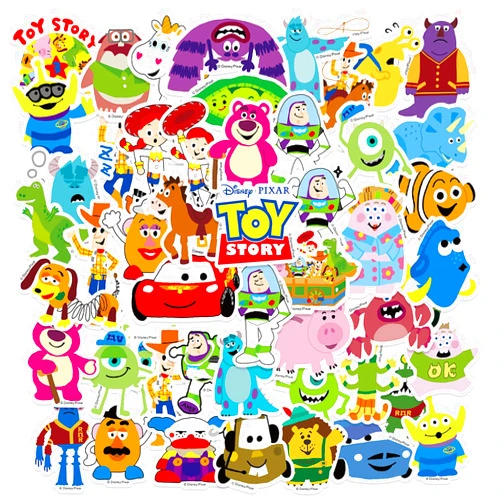 OYZX Toy Storys Cartoon Stickers for Teen Kids, 50pcs Cool Cartoon Movie Waterproof Vinyl Decal for Laptop Water Bottle Guitar Bike Skateboard Luggage Travel Case Phone