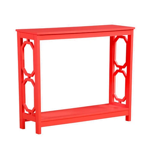 Convenience Concepts Omega Console Table with Shelf, Coral