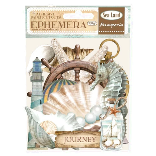 Stamperia Ephemera-Sea Land, ‎16,5 x 12 x 0,3 cm