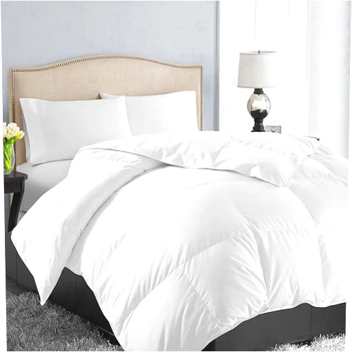 EASELAND All Season Queen Size Soft Quilted Down Alternative Comforter Reversible Duvet Insert with Corner Tabs,Winter Summer Warm Fluffy,White,88x88 inches
