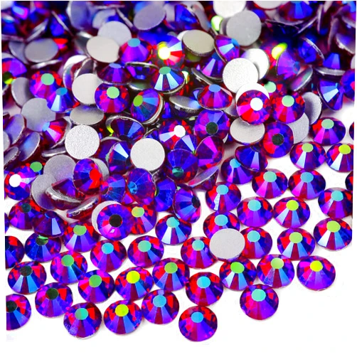 Blingirl ss20 Dark Siam AB Crystal Rhinestones Flatback, 1440 Pieces 4.8mm Ruby Red Aurora Borealis Coating Flatback Glass Rhinestone for DIY Tumbler, Clothes,Shoes,Dance Costumes