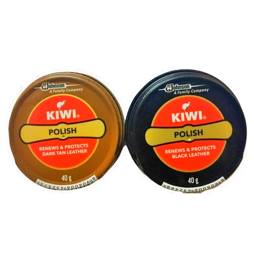Kiwi. Kiwi Shoe Polish Paste Black and dark tan [Pack Of 2 (one each)]